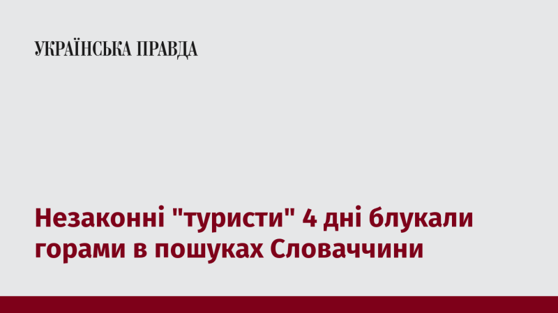 Незаконні мандрівники протягом чотирьох днів блукали гірськими стежками, намагаючись знайти шлях до Словаччини.