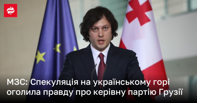 МЗС: Спекуляції навколо української трагедії виявили істину про правлячу партію Грузії.